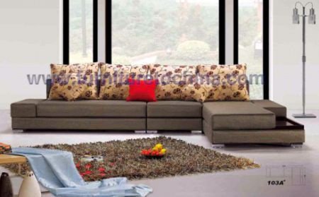 moderne sofa, stof vrije tijd zitting, L scherpe hoekbank - 1
