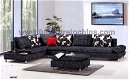 moderne sofa, stof vrije tijd zitting, L scherpe hoekbank - 4 - Thumbnail