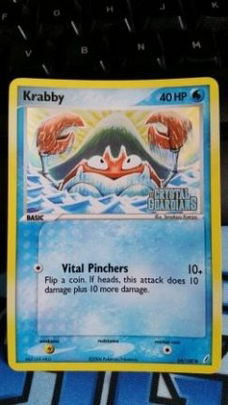 Krabby  54/100 (reverse) Ex Crystal Guardians