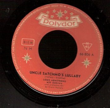 Louis Armstrong - Uncle Satchmo's Lullaby - All In The Game -vinylsingle jukebox - 1