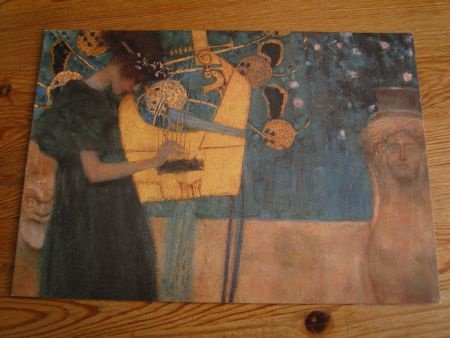 kaart thema kunst Gustav Klimt met La Musique - 1