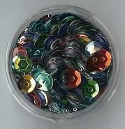 Pailletten schotel Mix 6mm 7 gram