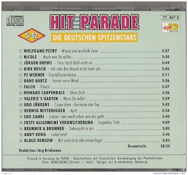 CD Club Top 13 - Hit-Parade - Die Deutschen Spitzenstars 5/92 - 2