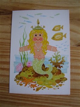 Kinderpostzegels kaart Een zeemeermin - 1