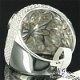 Zware ring mt 17,5 echt sterling zilver, bomvol zuivere kristalstenen die lijken op diamanten - 4 - Thumbnail