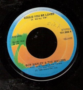 Bob Marley & the Wailers - Could You Be Loved - REGGAE vinylsingle - 1