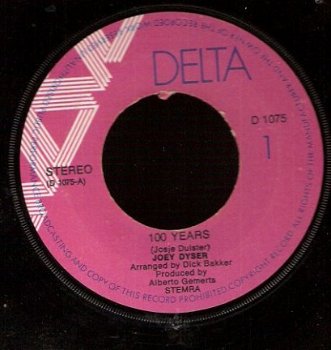 Joey Dyser - 100 Years - My Love-vinyl single - 1