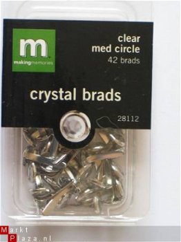 making memories crystal brads med. circle clear - 1