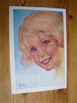 retro kaart met een afbeelding van een kinder hoofd adv 1 - 1
