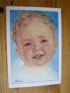 retro kaart met een afbeelding van een kinder hoofd adv 2