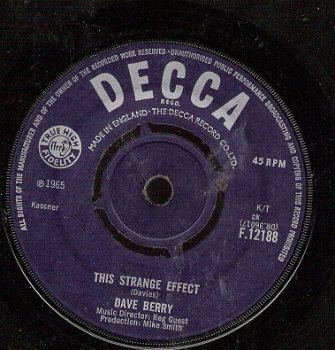 Dave Berry -This Strange Effect _ Now -1965 - 0