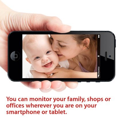 NIEUW ! . IP-camera voor binnen zwart, bewakingscamera voor smartphone e.d.. - nr. 1