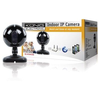 NIEUW ! . IP-camera voor binnen zwart, bewakingscamera voor smartphone e.d.. - Afbeelding 2