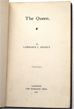 Headly 1920 The Queen - Koning Arthur Zeldzaam Binding - 3