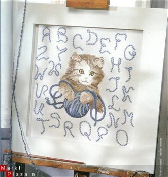 borduurpatroon 4395 kattenschilderij - 1