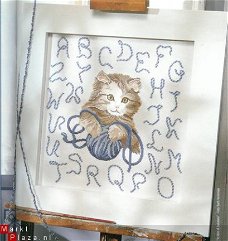 borduurpatroon 4395 kattenschilderij