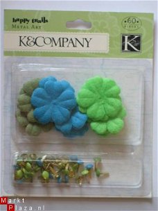 K&Company Happy Trails flowers&brads