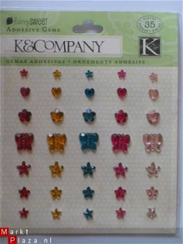 K&Company berry sweet adhesive rhinestones - 1