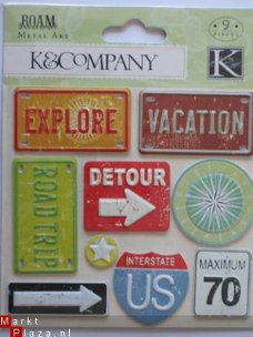 K&Company metal art road sign