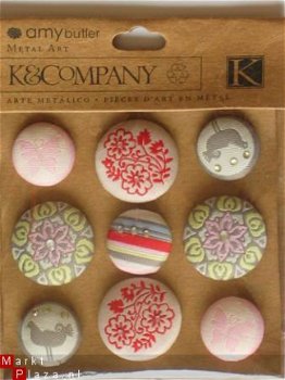 K&Company AB Lotus tea box fabric brads - 1