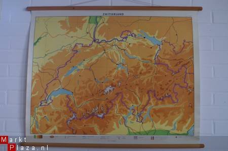 Schoolplaat van Zwitserland. - 1
