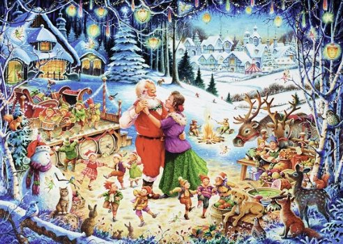 Ravensburger - Santa's Christmas Party - 1000 Stukjes Nieuw - 1