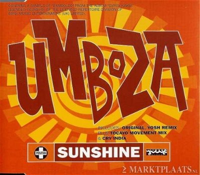 Umboza - Sunshine 4 Track CDSingle - 1