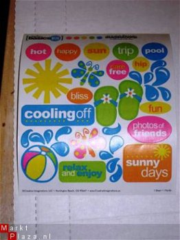 SALE Stickervel Summer/ Zomer /Zwemmen Creative Imaginations - 1