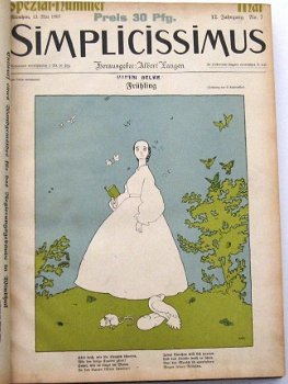 Simplicissimus 1907-12 Satire Humor verzamelband + H. Zille - 4