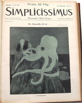 Simplicissimus 1908 jaargang Humor Satire R8628F - 7