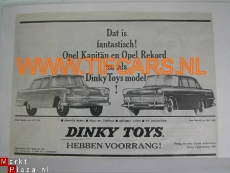DSCN10259 Oude Dinky Toys advertentie Opel 1961 - 1