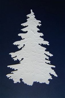 nr.18a KERST Stans / opleg, Kerstboom groot wit