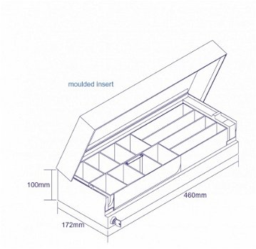 Cash Bases »CashPlus« Flip Lid 490 wit 490MOD03-0044 kassalade opening bovenzijde 490x109x172mm - 2