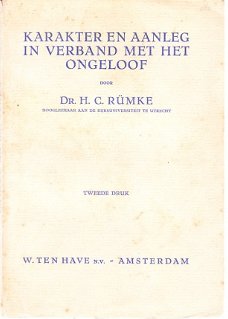 Karakter en aanleg in verband met het ongeloof, H.C. Rümke