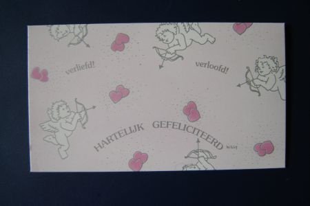 Kado envelop Verliefd / verloofd / samenwonen [rose] - 2