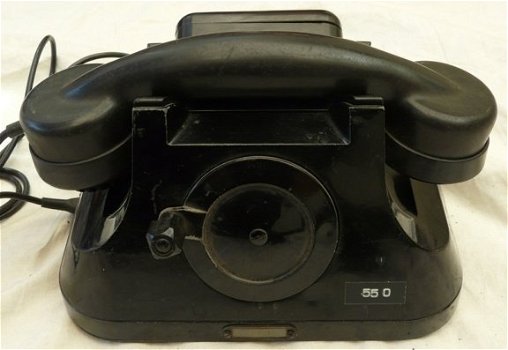 Telefoon Toestel LB, Inductie, Bureau model, Atea type 1949, MvO, jaren'50/'60.(Nr.9) - 0