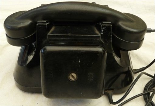 Telefoon Toestel LB, Inductie, Bureau model, Atea type 1949, MvO, jaren'50/'60.(Nr.9) - 2