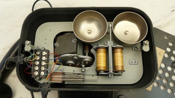 Telefoon Toestel LB, Inductie, Bureau model, Atea type 1949, MvO, jaren'50/'60.(Nr.9) - 6