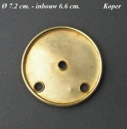 = Binnenplaatje wijzerplaat = Koper = 32339