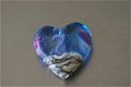 Handgemaakt hart van glas oceaan roze kwal anemonen NIEUW. - 2 - Thumbnail