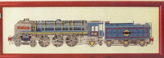 Borduurpatroon 7628 trein (locomotief en wagon - 1
