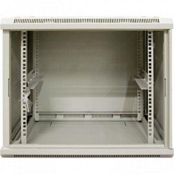 15U 19inch wandkast patchkast met glazen deur wit maat BxDxH 600x450x820 mm - 4