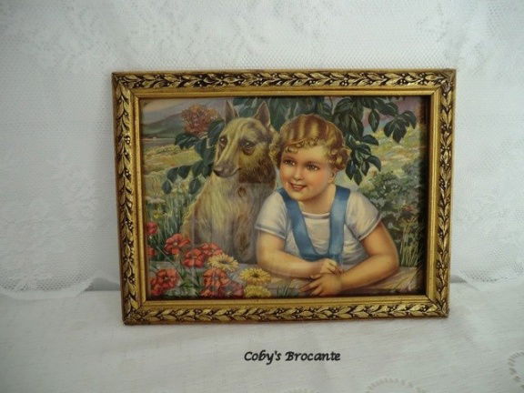 Twee nostalgische prenten in lijst - Afbeelding 3