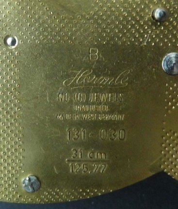 Uurwerk voor onderdelen = Hermle 131-030 =32414 - Afbeelding 5