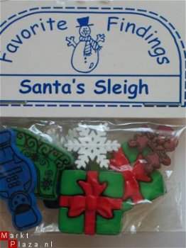 favorite findings buttons santa sleigh - 1