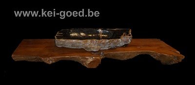 wasbakken waskommen van natuursteen riviersteen Onyx marmer en Versteend hout - 6