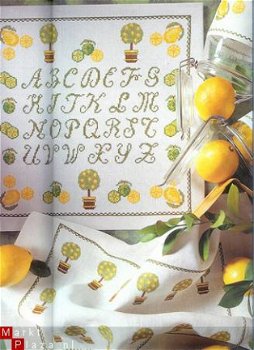 borduurpatroon 4462 citroenen,alfabet,bies,placemat - 1