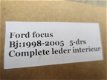 Ford Focus 2004 5 drs Hatchback Zwart lederen bekleding - 2 - Thumbnail