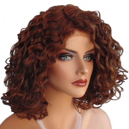 Lace pruik SKYLAR schouderlang met krullen in diverse kleuren - Afbeelding 3