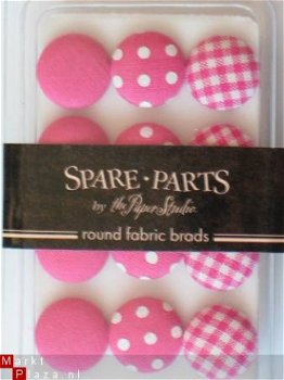 spare-parts fabric brads pink 2 - 1